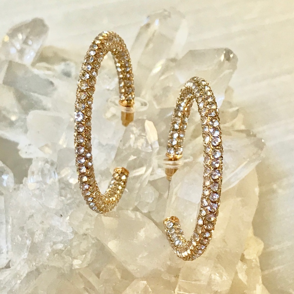 💫Zara Sparkling Rhinestone Hoops💫 - Picture 8 of 10